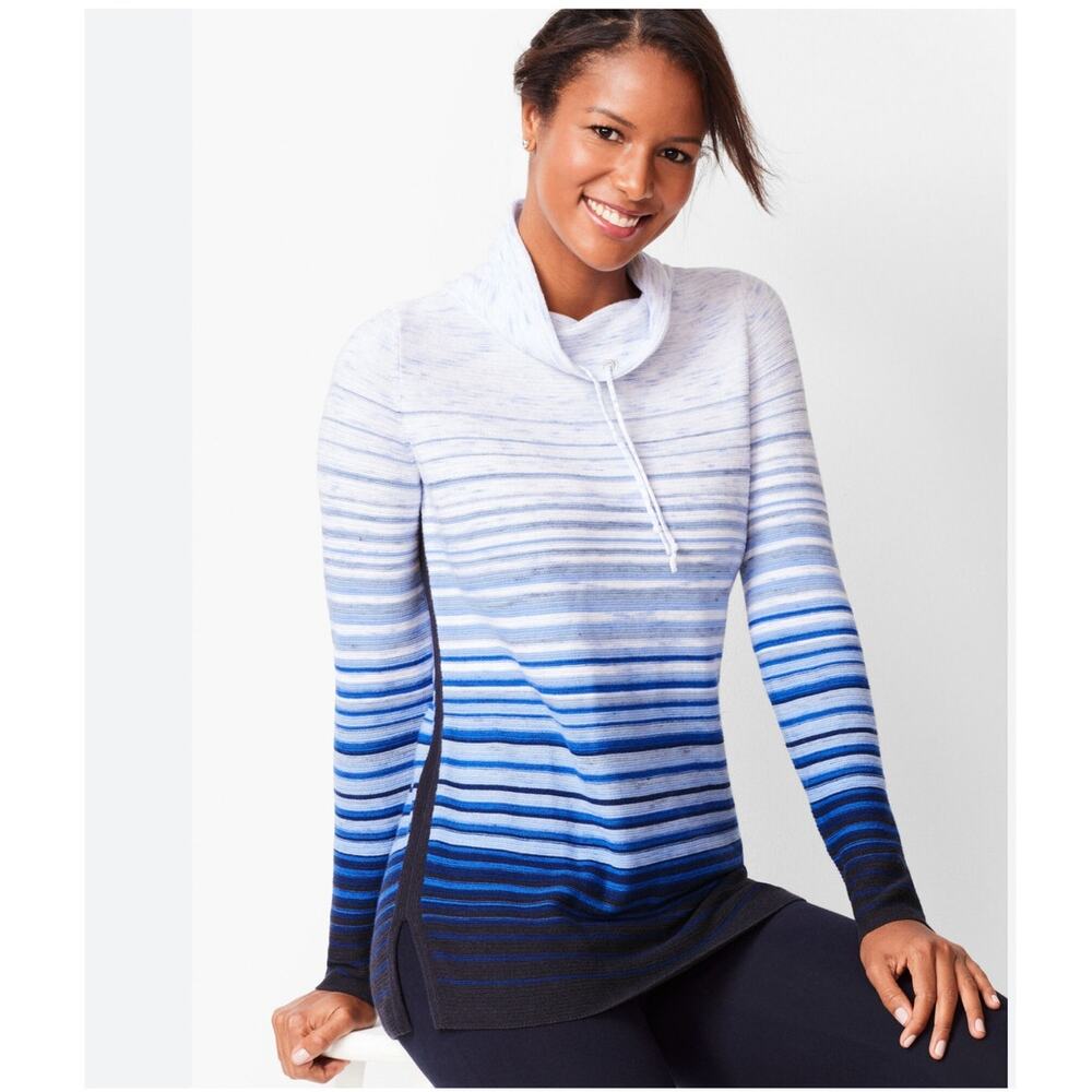 T By Talbots Drawstring Cowlneck Lightweight Swea… - image 1